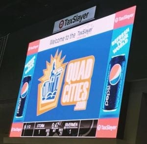 The new 2019 QuadCities.com banner at the TaxSlayer Center