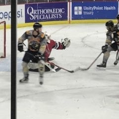Quad City Storm in their KISS jerseys