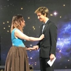 Alice Jane and Adam Cerny in "Silent Sky" at Playcrafters Barn Theater
