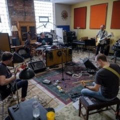 Tripmaster Monkey in the studio working on their new album.