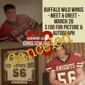 The Cruelest Cut: Chris Schlichting Meet, Greet, Autograph And Optional Worship Meetup Axed