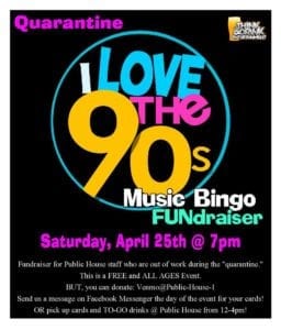 Quarantine 90’s Music Bingo with Public House