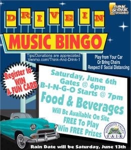 Drive-In for Some Music Bingo