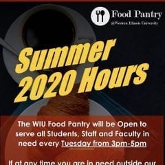 Western Illinois University Food Pantry Announces Summer Hours