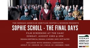 Learn About Sophie Scholl with the German American Heritage Center