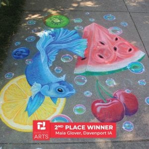 California Designer Wins Quad City Arts Chalk Art Fest