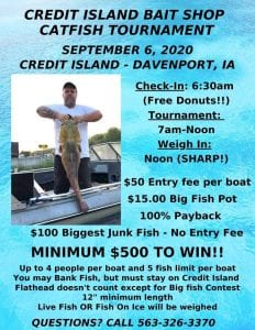 Credit Island Bait Shop Catfish Tournament