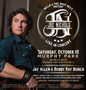 Country Music Star Joe Nichols Is First 2020 Concert At East Moline's Murphy Park