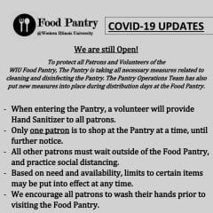 Western Illinois University Food Pantry Implementing New COVID-19 Procedures