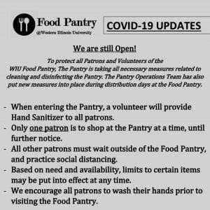 Western Illinois University Food Pantry Implementing New COVID-19 Procedures