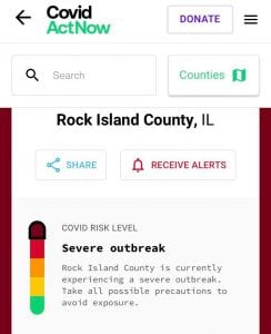 BREAKING: Quad-Cities Is Suffering 'Severe' Covid Outbreak Level