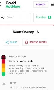 UPDATED: Iowa Having 'Severe Outbreak' of Covid Cases and Deaths; Illinois Surging