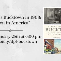 Find Out The Scandalous Stories About Davenport's Bucktown On Zoom TONIGHT!