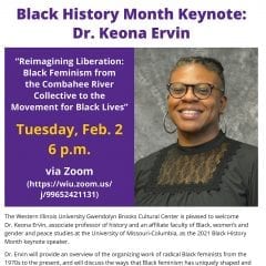 Ervin to Deliver WIU's Black History Month Keynote Address Virtually Feb. 2