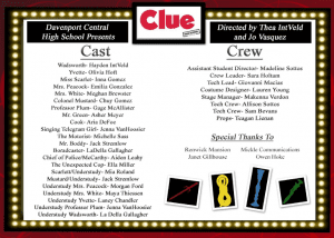 Davenport Central Students Star in Online Production of “Clue”