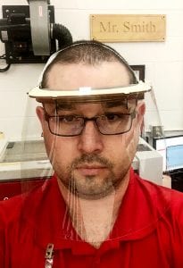 Engineering Instructors Create Face Shields for Davenport Schools