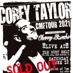 Corey Taylor Show At East Moline's Rust Belt SOLD OUT, Second Show Added!