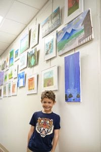 8-Year-Old Davenport Boy Has Colorful Art Exhibit at Botanical Center