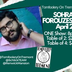 Laugh Along With Sohrab Forouzesh Tonight At Tomfoolery On Tremont