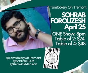 Laugh Along With Sohrab Forouzesh Tonight At Tomfoolery On Tremont