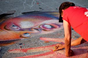 Quad City Arts Chalk Art Fest Shining On Downtown Rock Island