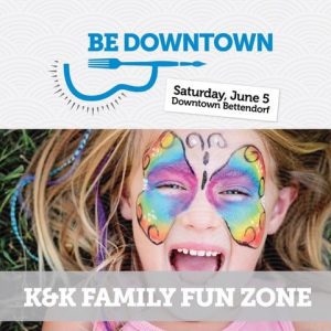 “Be Downtown” June 5 in Bettendorf Features Bands, Bags, Bites and Beverages