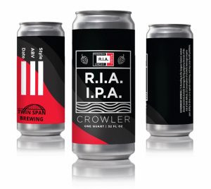 Twin Span Brewing, Credit Union Relaunch Special R.I.A. Beer