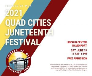 Free Juneteenth Festival Saturday at TMBC at Lincoln Center, Davenport