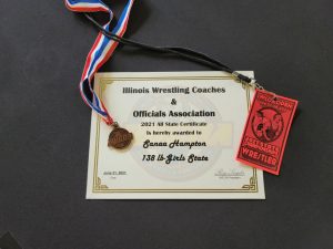Rock Island's Sanaa Hampton Finishes Seventh In The State In Wrestling
