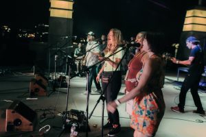 Singers with The Dawn performing at the 2019 Dawn and On at Schwiebert Park, Rock Island.