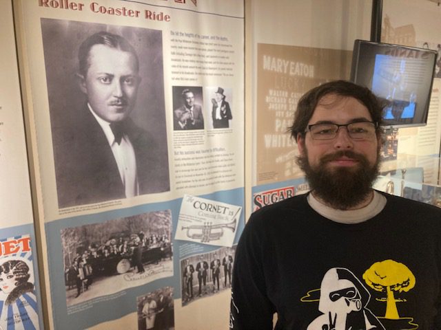 Nate Kraft, director of the Bix Museum and Archives, before this weekend's festival.