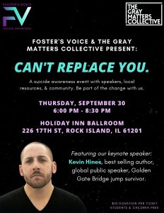 Global Suicide-Prevention Speaker to Give Keynote Talk at Sept. 30 Rock Island Event