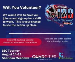 International Softball Congress Men's World Tournament Seeking Volunteers For Eldridge Tourney