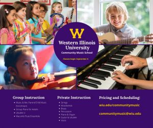 Registration Open for Fall Western Illinois University Community Music School