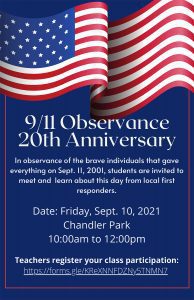 Quality of Life Taskforce Hosting 9/11 Commemoration