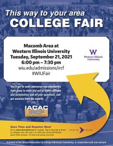 Western Illinois University Holding College Fair for Area Students Sept. 21
