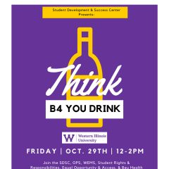 'Think B4 You Drink' Event Oct. 29 at Western Illinois University