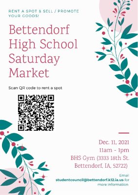 Bettendorf High School Holding Saturday Market TOMORROW