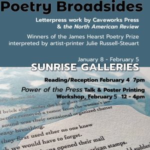 Muscatine's Sunrise Galleries Hosting New Art Exhibit Of Poetry Broadsides