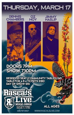 Oz Noy Trio With Dennis Chambers & Jimmy Haslip Coming To Moline's Rascals