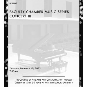 Western Illinois University Faculty Chamber Music Series Concert III Rescheduled for Feb. 10