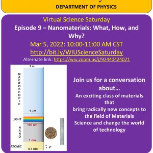 Western Illinois' Latest Episode of Virtual Science Saturday Presented March 5