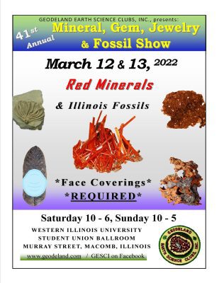 Geodeland Gem, Mineral and Fossil Show March 12-13 at Western Illinois University
