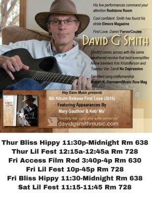 David G. Smith Playing Outdoors At Bettendorf's Faye's Field Tonight