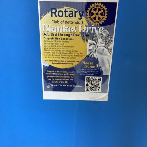 Bettendorf Rotary Sponsoring Blanket Drive For The Homeless Through Holidays