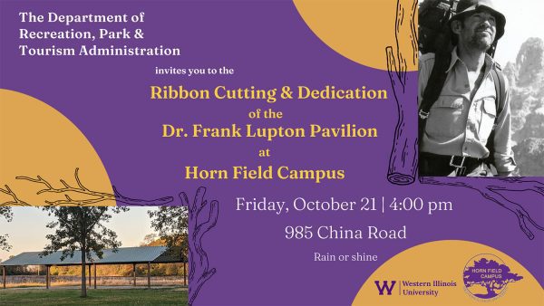 Western Illinois University's Lupton Pavilion to be Dedicated at Horn Field Campus Oct. 21