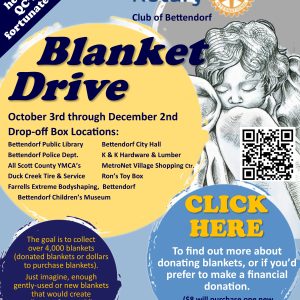 Bettendorf Rotary Enters Final Days of Blanket Drive 2022