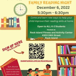 Rock Island Schools Holding Reading Night Dec. 6
