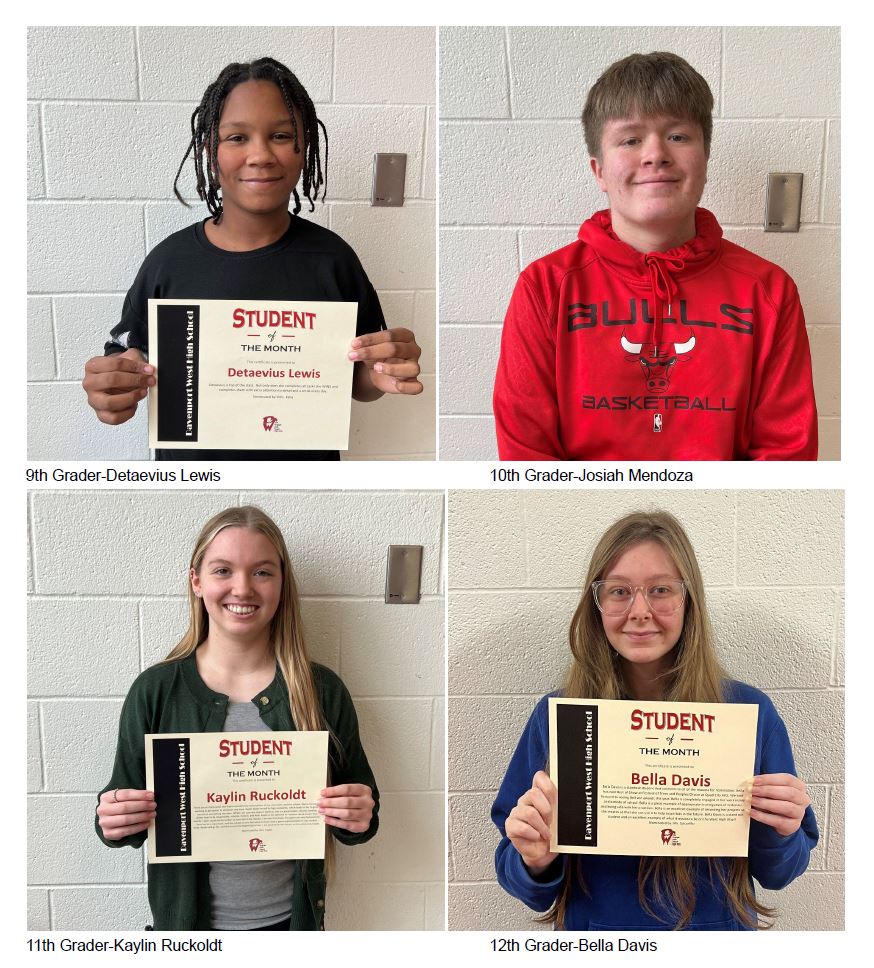 Mr Ruckoldt Davenport Schools Announce Student Of The Month Winners | Quad Cities