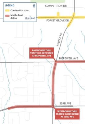 Next Phase of Iowa Forest Grove Drive Reconstruction Project Begins February 21